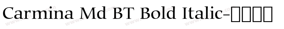 Carmina Md BT Bold Italic字体转换